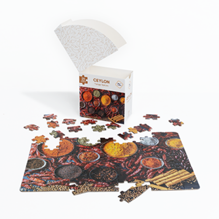 Ceylon puzzle with a flap opening